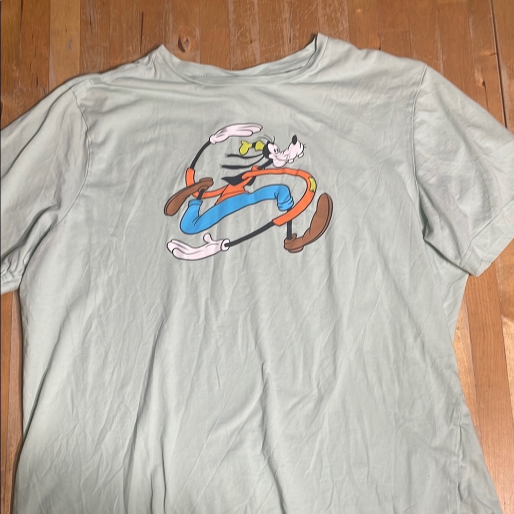 H&M Disney Goofy Mint Green Regular Fit T-Shirt